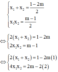 Tìm hệ thức liên hệ giữa hai nghiệm không phụ thuộc vào tham số | Tìm hệ thức liên hệ giữa x1 x2 độc lập với m