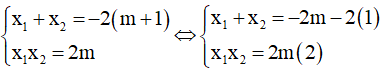 Tìm hệ thức liên hệ giữa hai nghiệm không phụ thuộc vào tham số | Tìm hệ thức liên hệ giữa x1 x2 độc lập với m