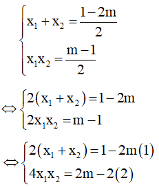 Tìm hệ thức liên hệ giữa hai nghiệm không phụ thuộc vào tham số | Tìm hệ thức liên hệ giữa x1 x2 độc lập với m