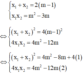 Tìm hệ thức liên hệ giữa hai nghiệm không phụ thuộc vào tham số | Tìm hệ thức liên hệ giữa x1 x2 độc lập với m