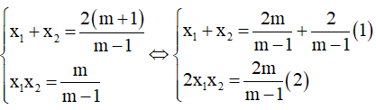 Tìm hệ thức liên hệ giữa hai nghiệm không phụ thuộc vào tham số | Tìm hệ thức liên hệ giữa x1 x2 độc lập với m