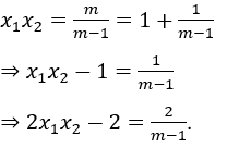 Tìm hệ thức liên hệ giữa hai nghiệm không phụ thuộc vào tham số | Tìm hệ thức liên hệ giữa x1 x2 độc lập với m