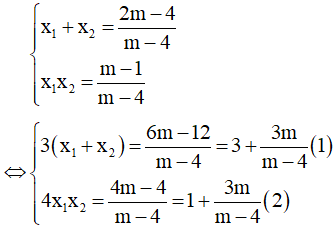 Tìm hệ thức liên hệ giữa hai nghiệm không phụ thuộc vào tham số | Tìm hệ thức liên hệ giữa x1 x2 độc lập với m