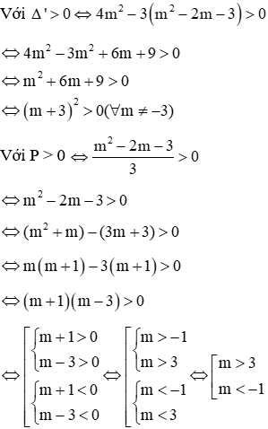 Tìm m để phương trình bậc hai có hai nghiệm cùng dấu, trái dấu