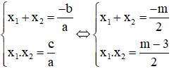 Tìm m để phương trình bậc hai có hai nghiệm cùng dấu, trái dấu