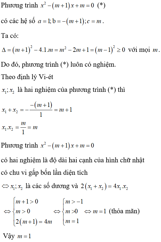Tìm m để phương trình có nghiệm thỏa mãn điều kiện cho trước cực hay, có đáp án