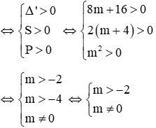 Tìm m để phương trình trùng phương vô nghiệm, có 1, 2, 3, 4 nghiệm