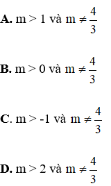 Tìm m để phương trình trùng phương vô nghiệm, có 1, 2, 3, 4 nghiệm