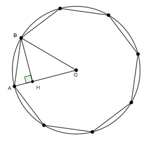Tính các đại lượng liên quan đến đa giác ngoại tiếp, nội tiếp đường tròn