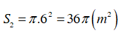 Tính diện tích các hình liên quan đến diện tích hình tròn, hình quạt tròn
