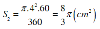 Tính diện tích các hình liên quan đến diện tích hình tròn, hình quạt tròn