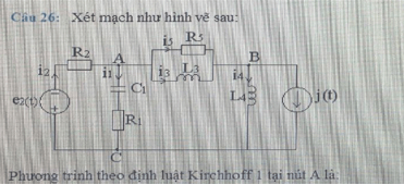 200+ Trắc nghiệm Lý thuyết mạch điện 1 (có đáp án)