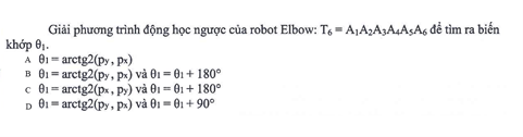 200+ Trắc nghiệm Robot công nghiệp (có đáp án)