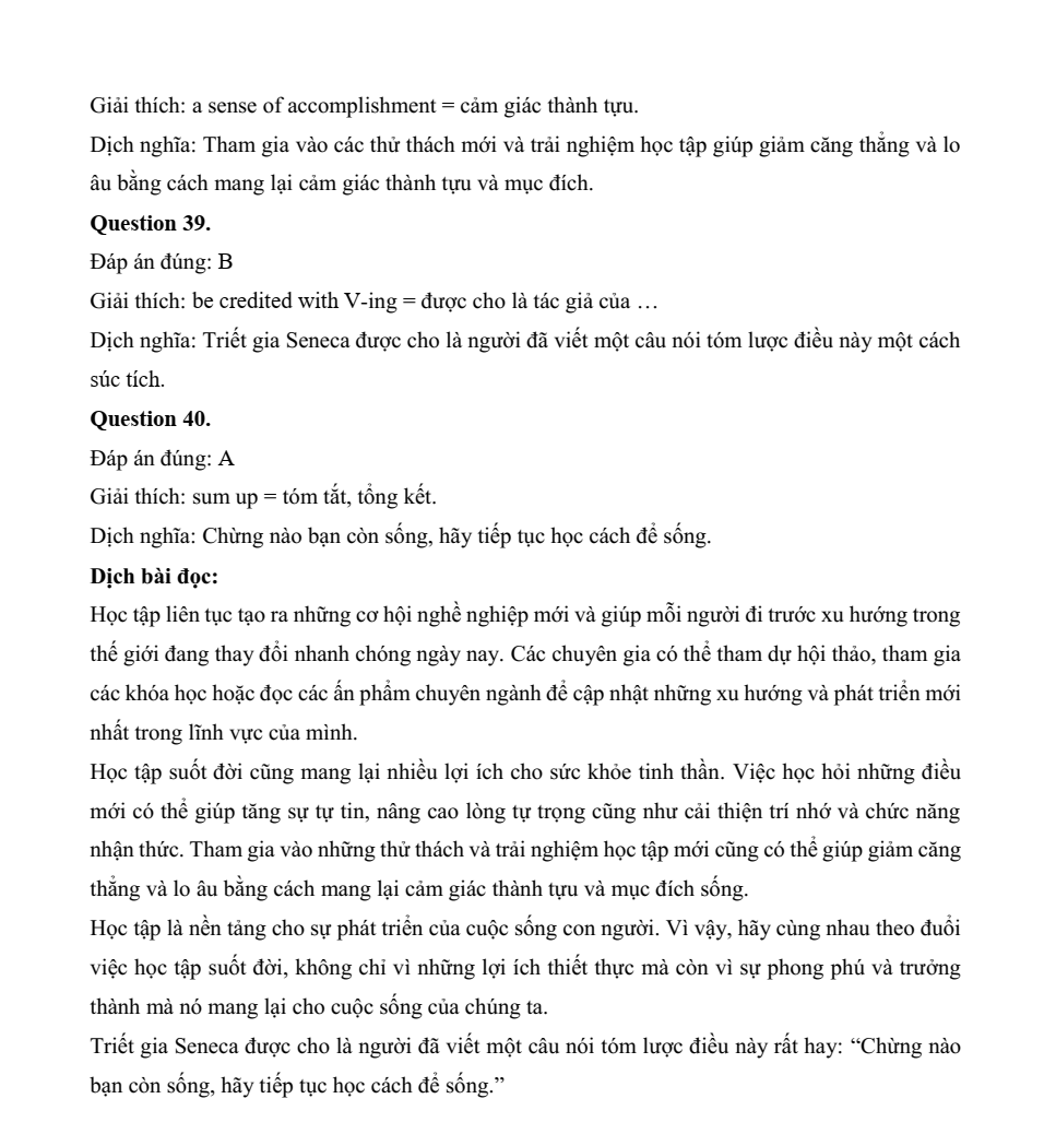 Đề kiểm tra Tiếng Anh 12 Global Success Unit 10 (có lời giải)