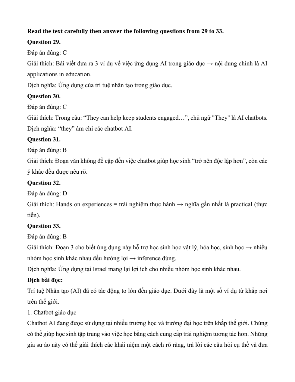 Đề kiểm tra Tiếng Anh 12 Global Success Unit 6 (có lời giải)