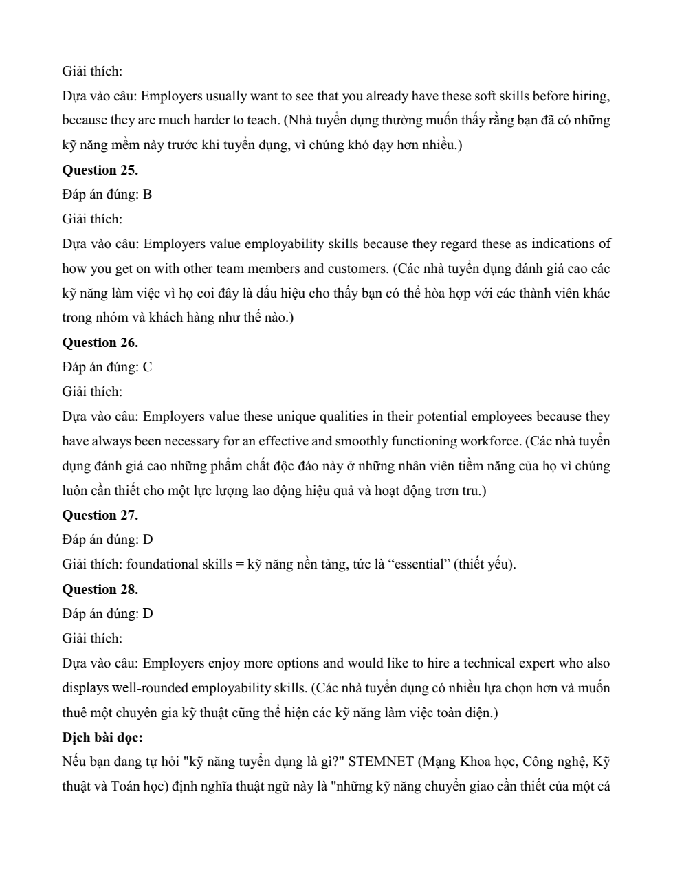 Đề kiểm tra Tiếng Anh 12 Global Success Unit 9 (có lời giải)