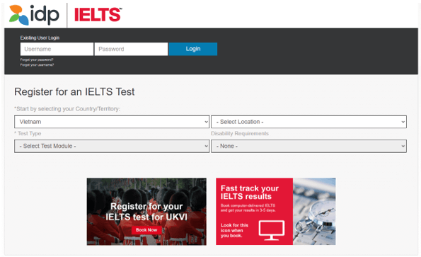 Cách đăng ký thi IELTS tại Việt Nam 2025