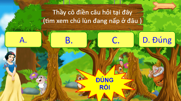 Trò chơi powerpoint Bạch tuyết và bảy chú lùn (hay nhất)