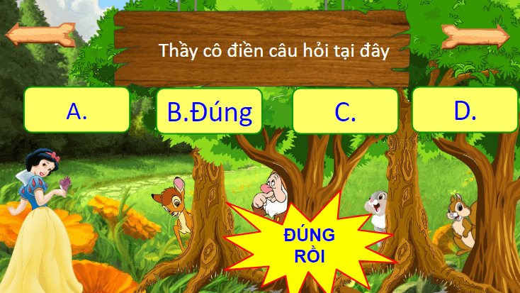 Trò chơi powerpoint Bạch tuyết và bảy chú lùn (hay nhất)