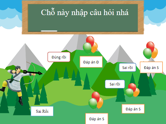 Trò chơi powerpoint Bắn cung (hay nhất)