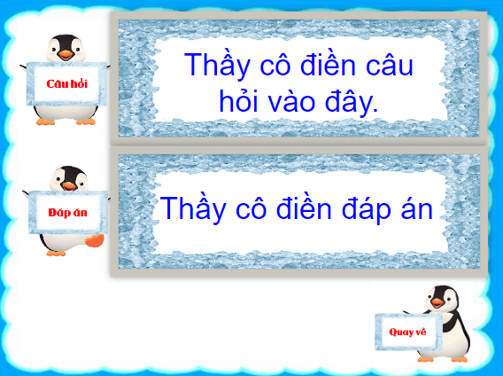 Trò chơi powerpoint Chim cánh cụt (hay nhất)