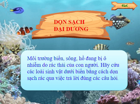 Trò chơi powerpoint Game về đại dương (hay nhất)