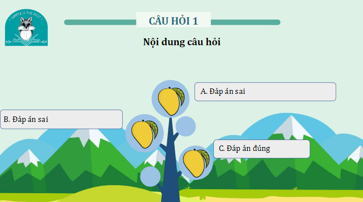 Trò chơi powerpoint Hoa quả, rau củ (hay nhất)