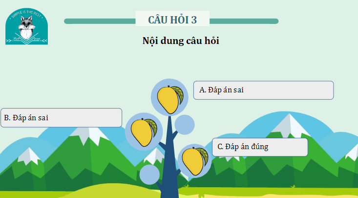 Trò chơi powerpoint Hoa quả, rau củ (hay nhất)