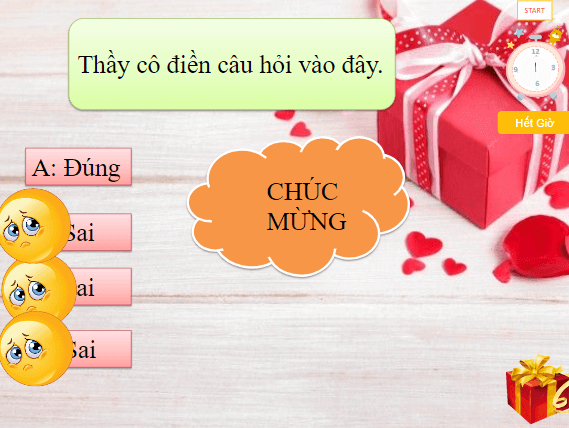 Trò chơi powerpoint Hộp quà bí ẩn (hay nhất)