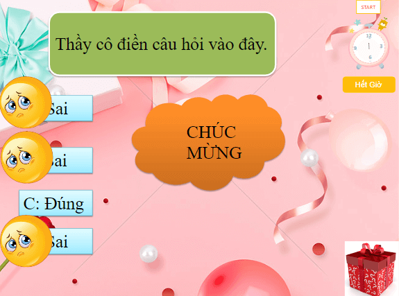 Trò chơi powerpoint Hộp quà bí ẩn (hay nhất)