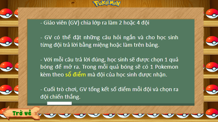 Trò chơi powerpoint Pokemon (hay nhất)