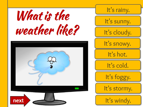 Trò chơi powerpoint Thời tiết (hay nhất)
