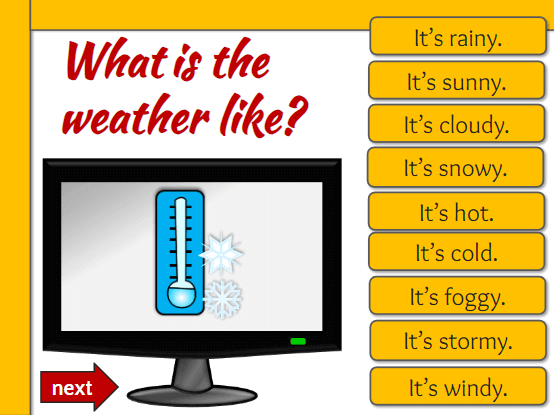 Trò chơi powerpoint Thời tiết (hay nhất)
