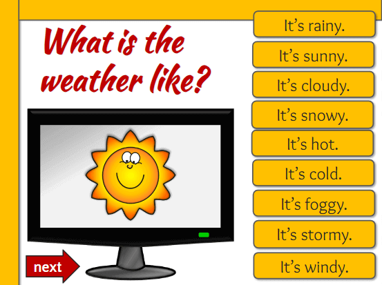 Trò chơi powerpoint Thời tiết (hay nhất)