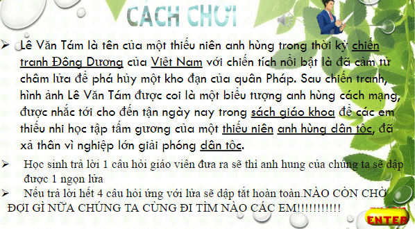 Trò chơi powerpoint Văn học (hay nhất)