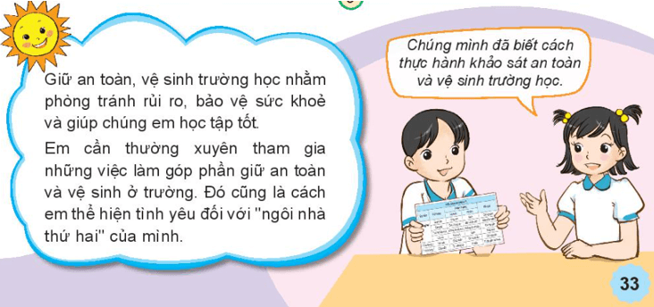 Tự nhiên xã hội lớp 3 Bài 7 trang 33 Thực hành