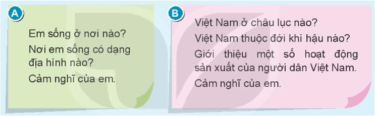 Tự nhiên xã hội lớp 3 Bài 30 trang 121 Vận dụng