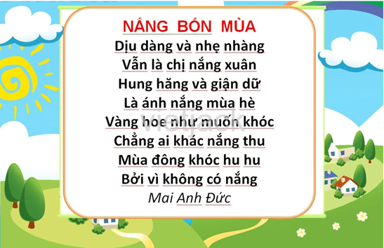 Bài 19: Các mùa trong năm hay nhất