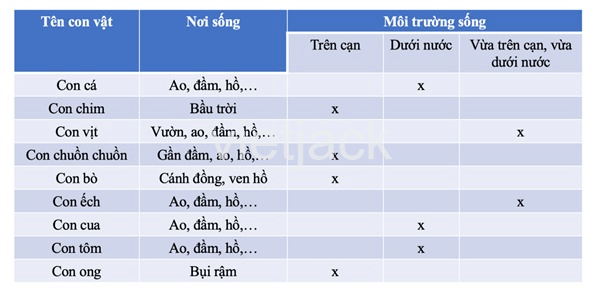 Bài 17: Động vật sống ở đâu