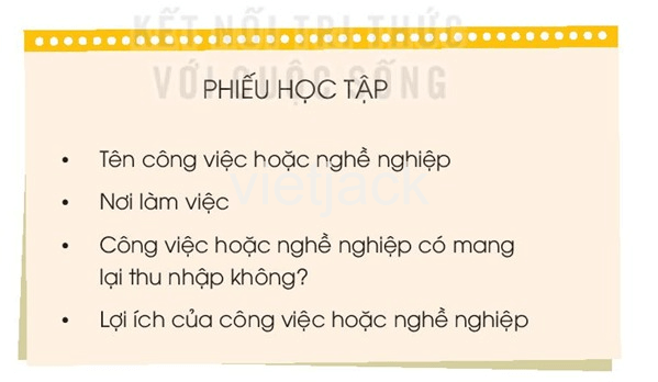 Bài 2: Nghề nghiệp của người lớn trong gia đình