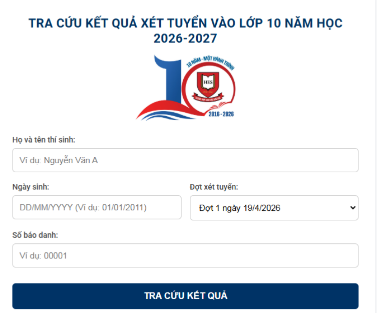 Trường THPT Khoa học Giáo dục (thuộc Trường ĐH Giáo dục - ĐH Quốc gia Hà Nội) tiên phong công bố điểm thi vào lớp 10 năm 2026 tại Hà Nội