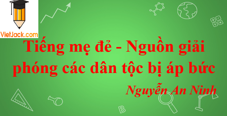 Tác phẩm Tiếng mẹ đẻ - Nguồn giải phóng các dân tộc bị áp bức của Nguyễn An Ninh