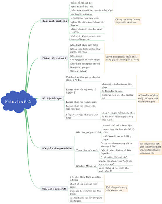 Top 30 Sơ đồ tư duy Vợ chồng A Phủ (dễ nhớ, dễ hiểu)