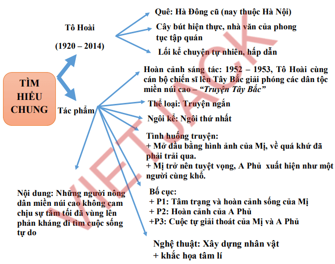 Top 30 Sơ đồ tư duy Vợ chồng A Phủ (dễ nhớ, dễ hiểu)