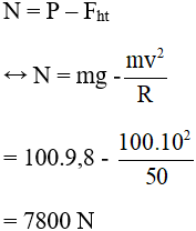 100 câu trắc nghiệm Động lực học chất điểm có lời giải (nâng cao - phần 2) | Bài tập Vật Lí 10 có đáp án và lời giải chi tiết