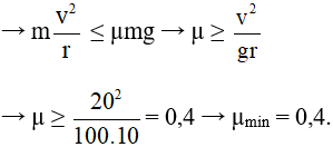 100 câu trắc nghiệm Động lực học chất điểm có lời giải (nâng cao - phần 2) | Bài tập Vật Lí 10 có đáp án và lời giải chi tiết