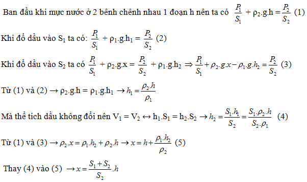 40 câu trắc nghiệm Cơ học chất lưu có lời giải (nâng cao - phần 2) | Bài tập Vật Lí 10 có đáp án và lời giải chi tiết