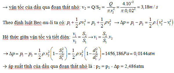 40 câu trắc nghiệm Cơ học chất lưu có lời giải (nâng cao - phần 1) | Bài tập Vật Lí 10 có đáp án và lời giải chi tiết