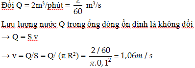 40 câu trắc nghiệm Cơ học chất lưu có lời giải (nâng cao - phần 1) | Bài tập Vật Lí 10 có đáp án và lời giải chi tiết