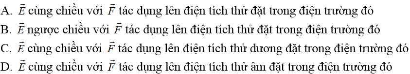 100 câu trắc nghiệm Điện tích, Điện trường có lời giải (cơ bản - phần 2)